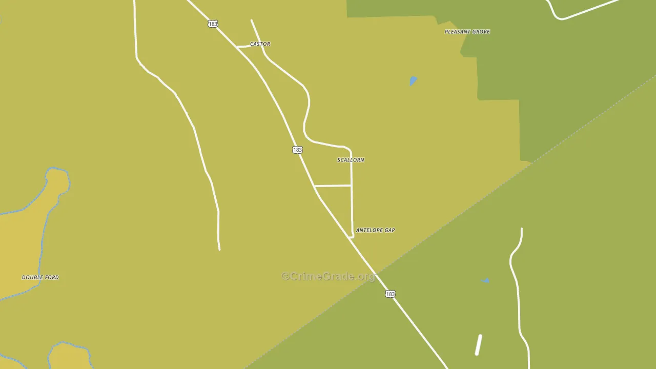 Scallorn, TX Map of Assault Rates