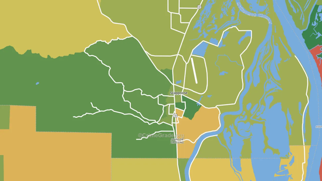 Scappoose, OR Map of Assault Rates