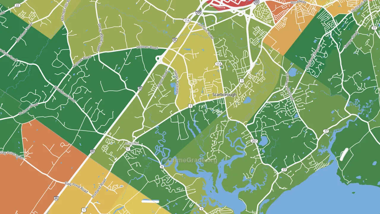 Scarborough, ME Map of Assault Rates