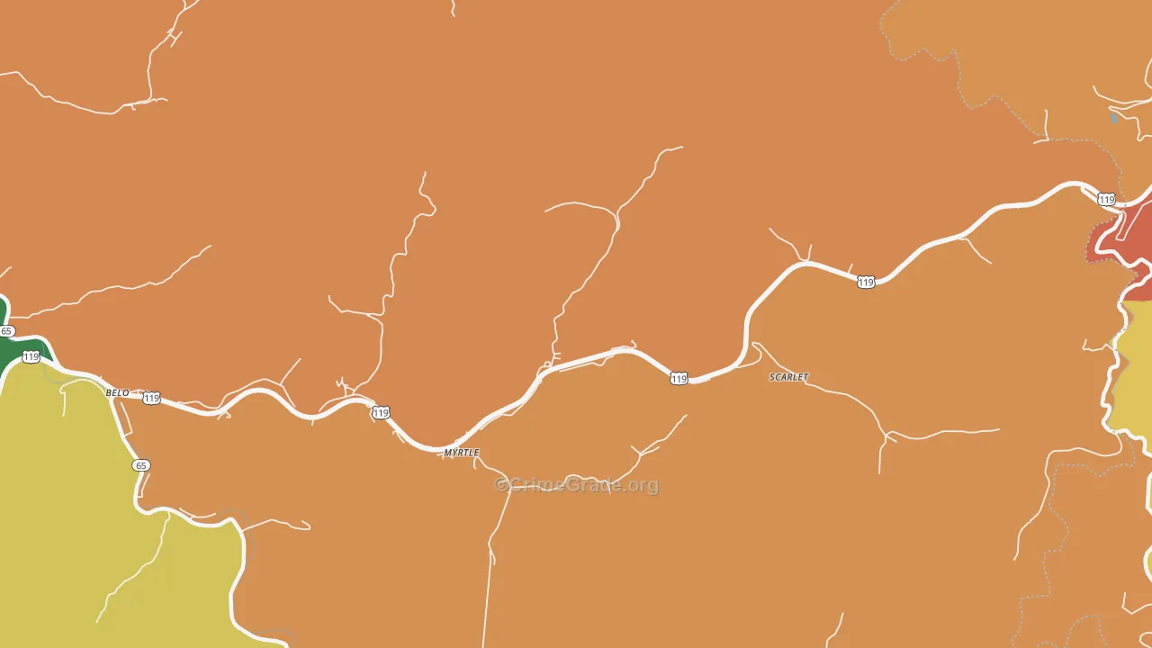 Scarlet, WV Map of Assault Rates