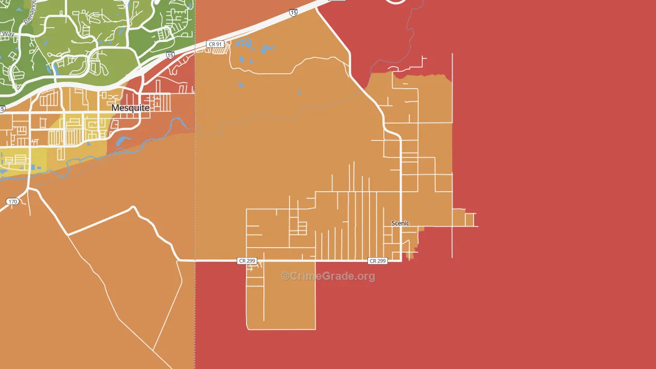 Scenic, AZ Map of Assault Rates