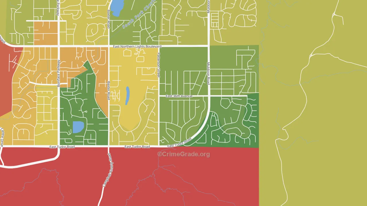 Scenic Foothills, Anchorage, AK Map of Assault Rates