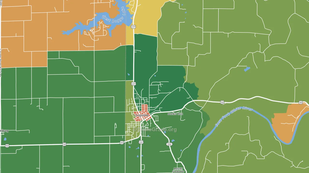 Scenic Hill, IN Map of Assault Rates