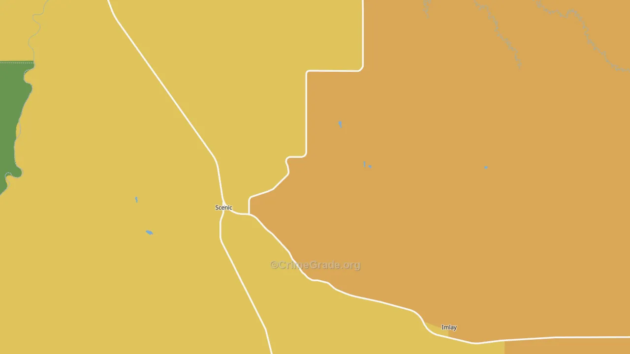 Scenic, SD Map of Assault Rates