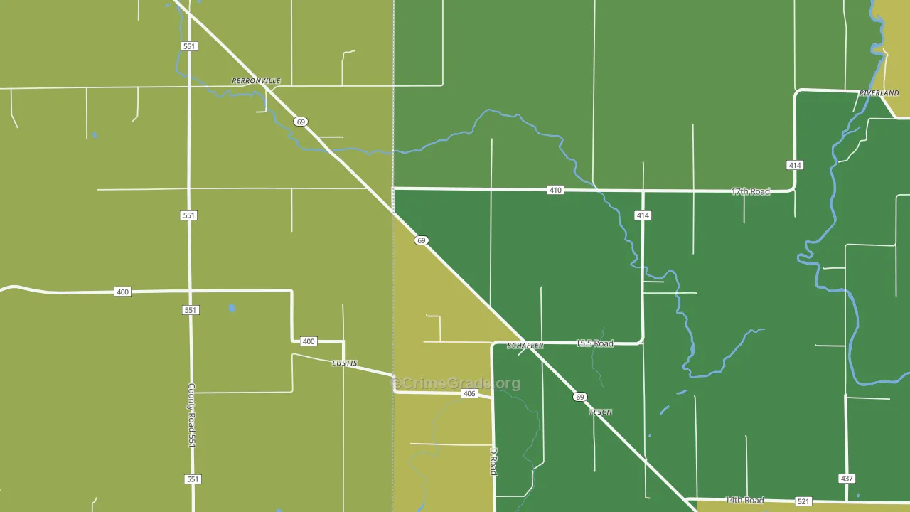 Schaffer, MI Map of Assault Rates