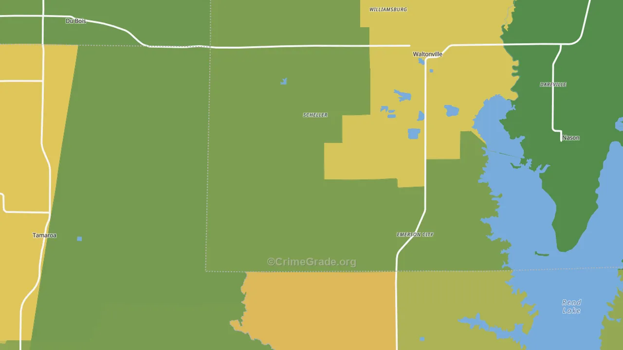 Scheller, IL Map of Assault Rates