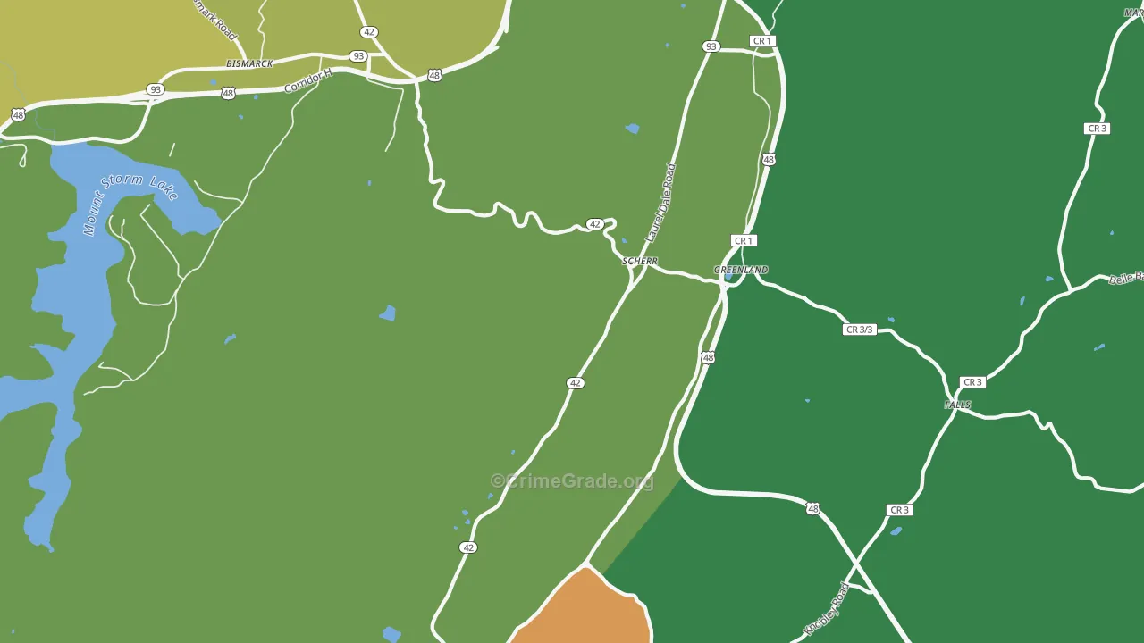 Scherr, WV Map of Assault Rates