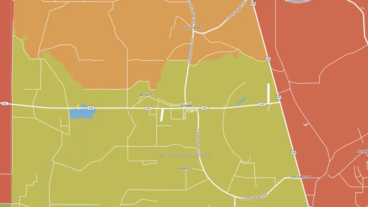 Schlater, MS Map of Assault Rates