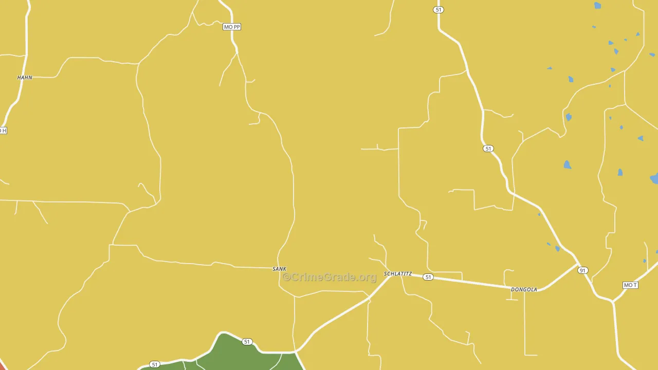 Schlatitz, MO Map of Assault Rates