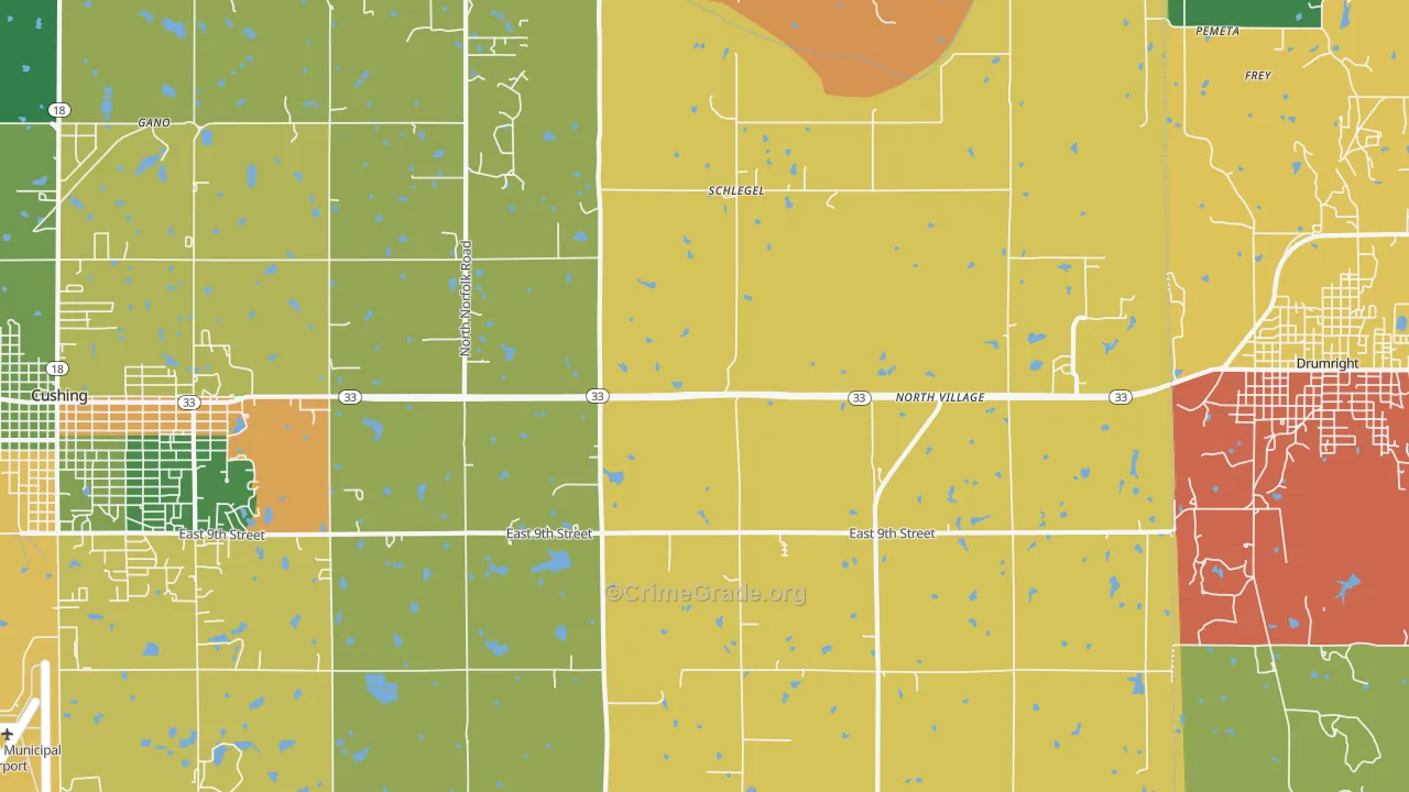 Schlegel, OK Map of Assault Rates