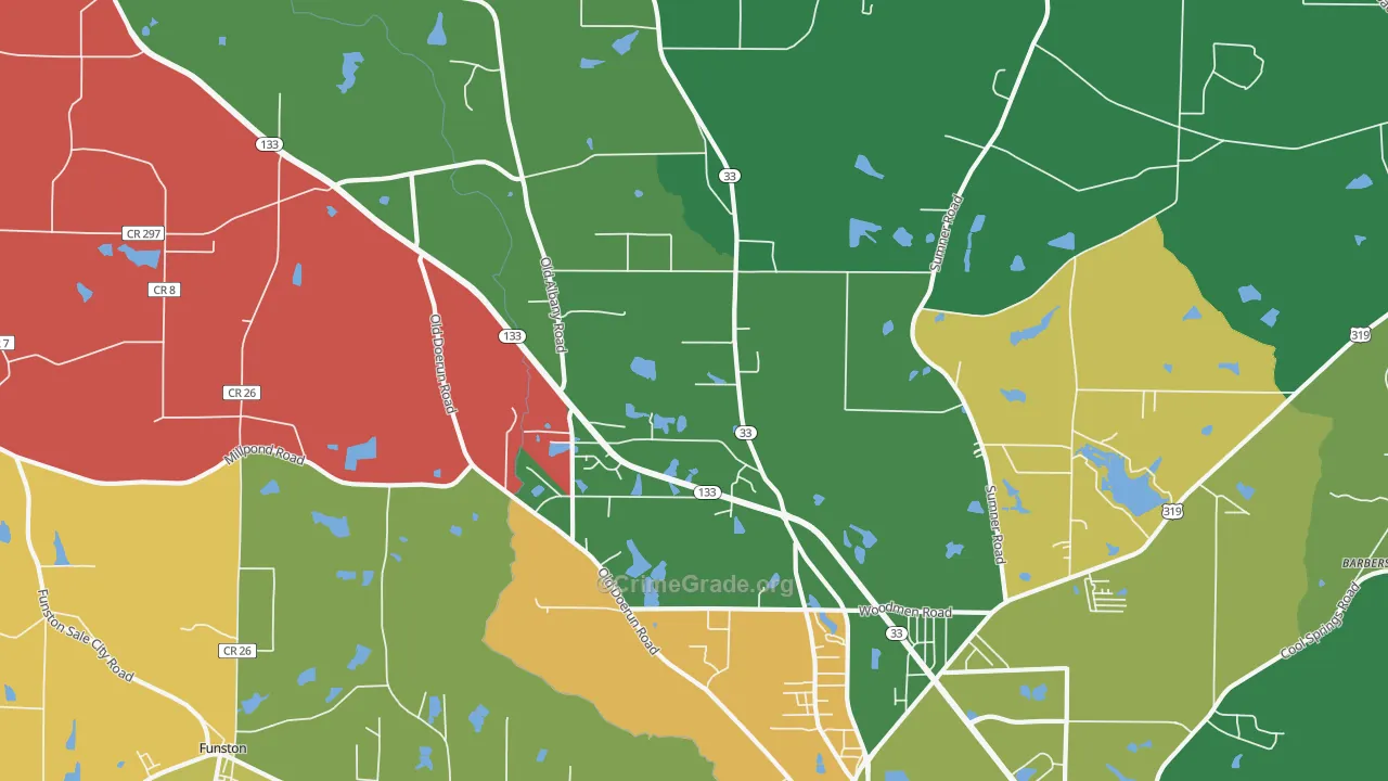 Schley, GA Map of Assault Rates