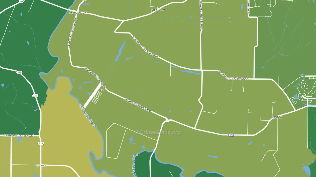 Scholls, OR Map of Assault Rates