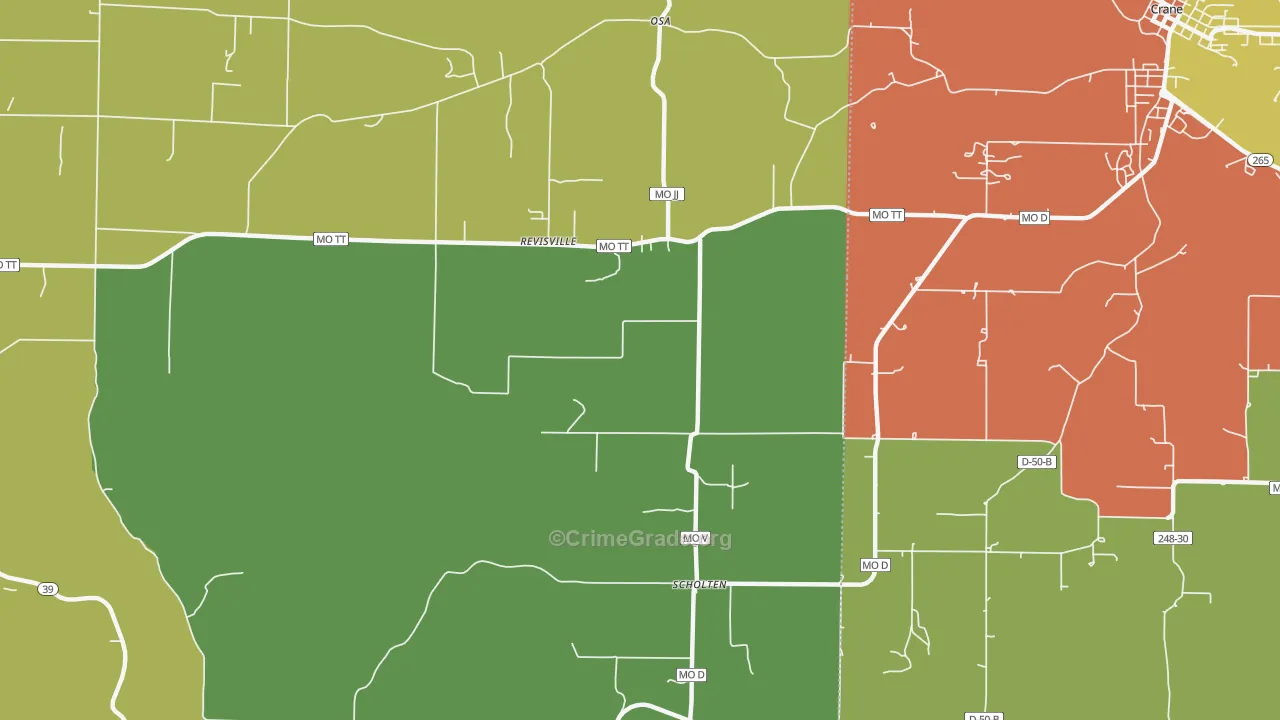 Scholten, MO Map of Assault Rates