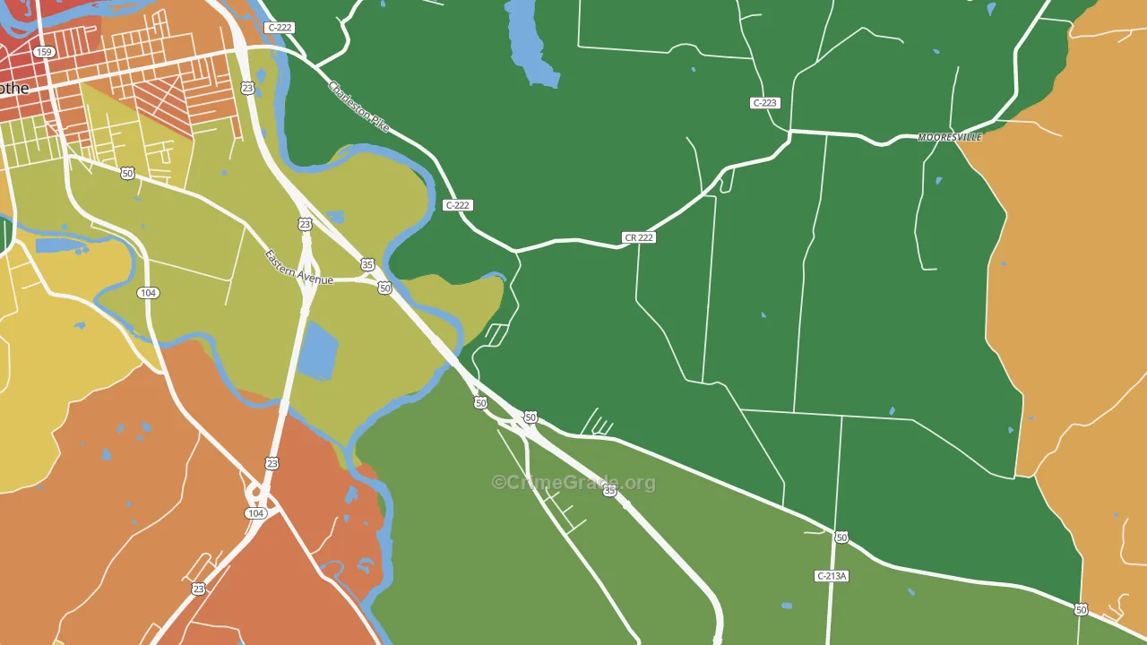 Schrader, OH Map of Assault Rates