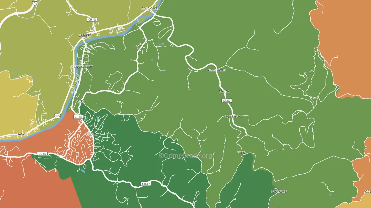 Schrader, WV Map of Assault Rates