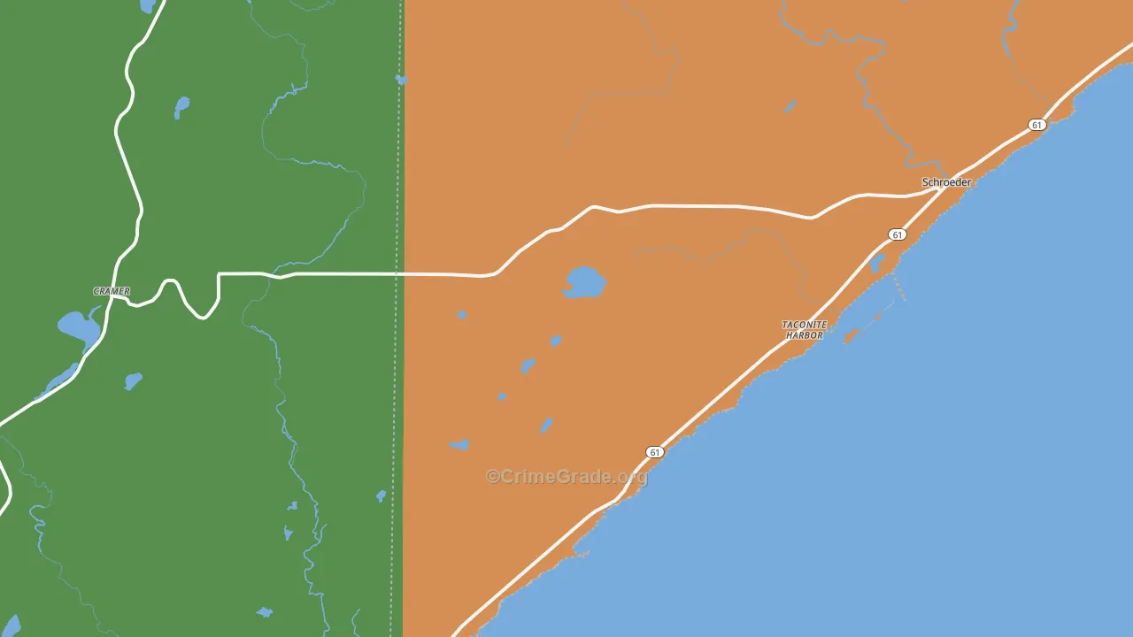Schroeder, MN Map of Assault Rates