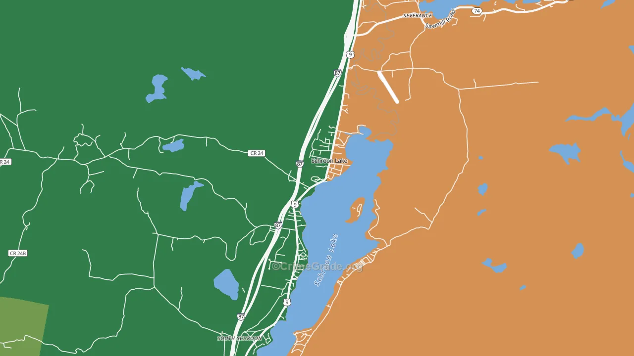 Schroon Lake, NY Map of Assault Rates