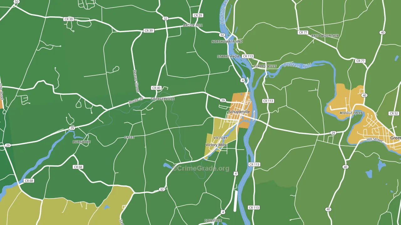 Schuylerville, NY Map of Assault Rates