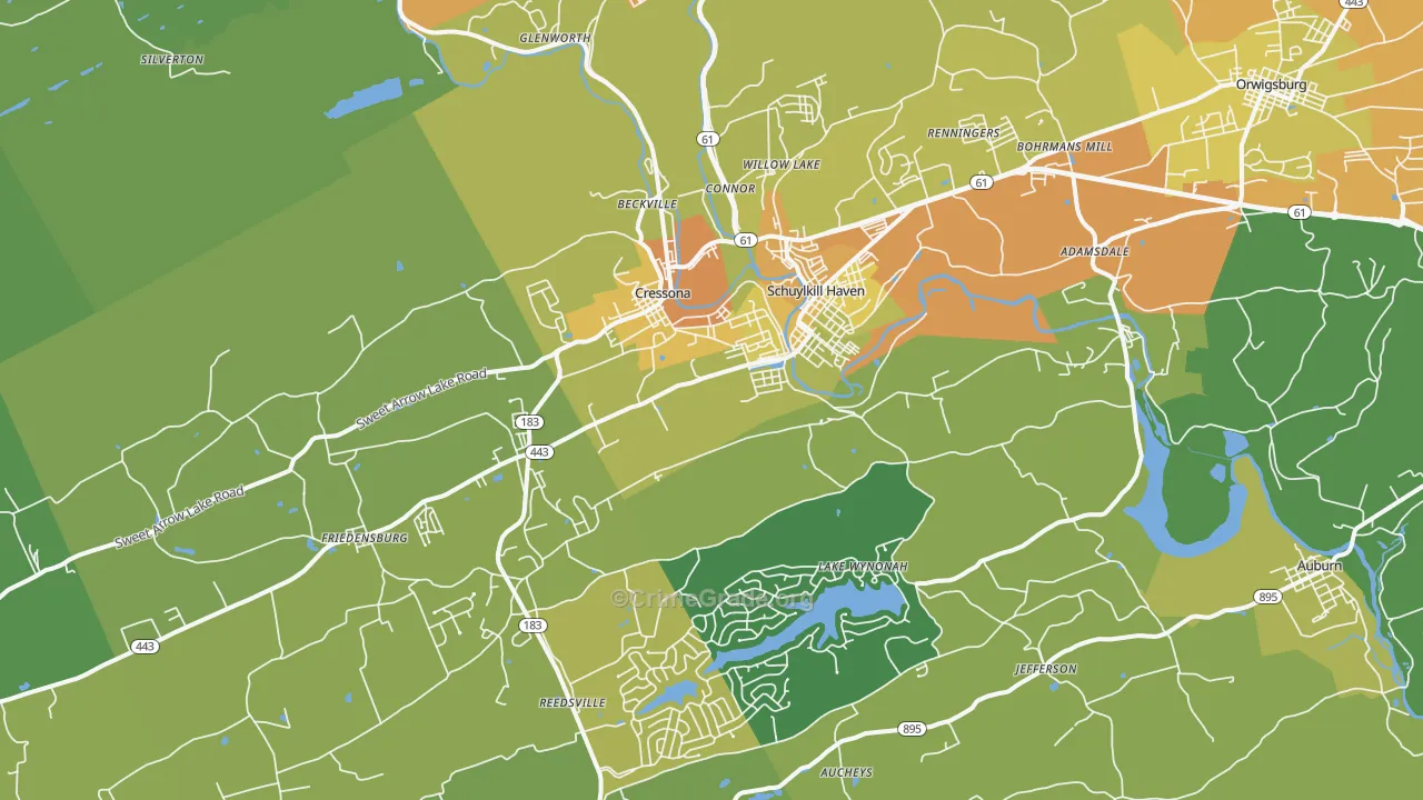Schuylkill Haven, PA Map of Assault Rates