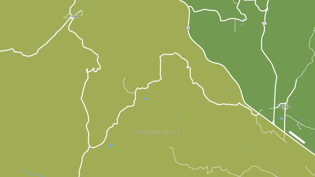 Scofield, OR Map of Assault Rates