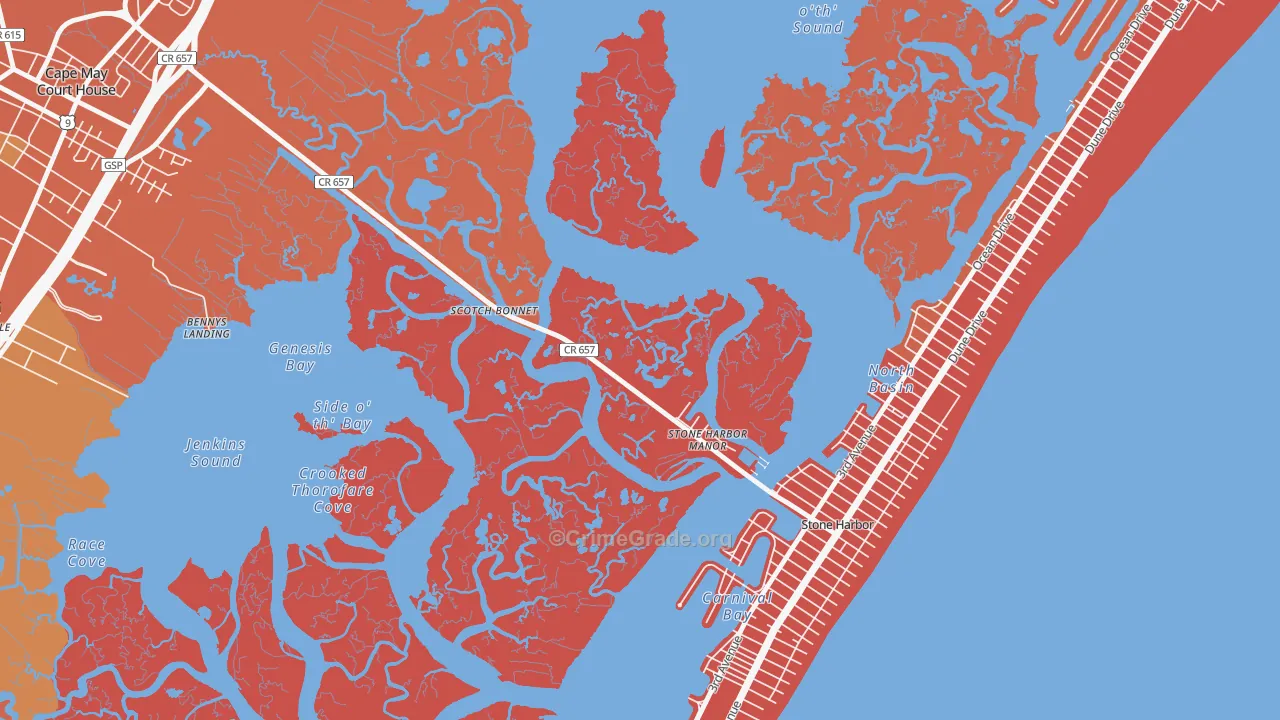 Scotch Bonnet, NJ Map of Assault Rates