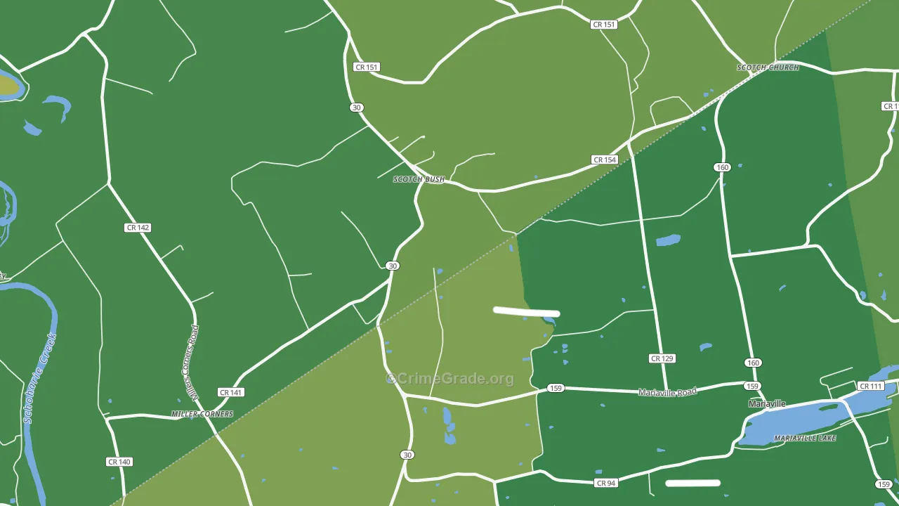 Scotch Bush, NY Map of Assault Rates