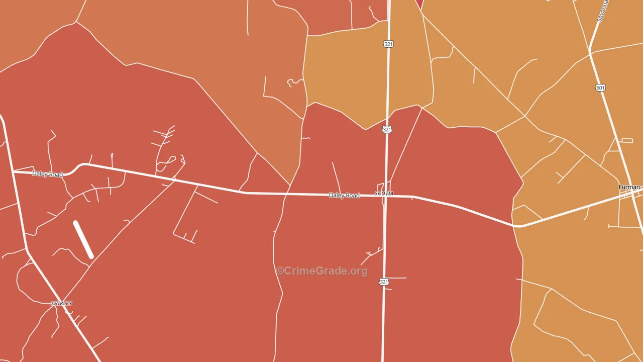Scotia, SC Map of Assault Rates