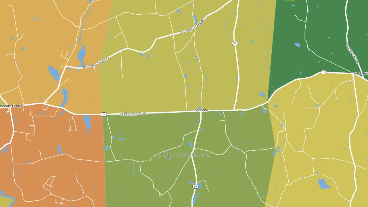 Scotland, CT Map of Assault Rates