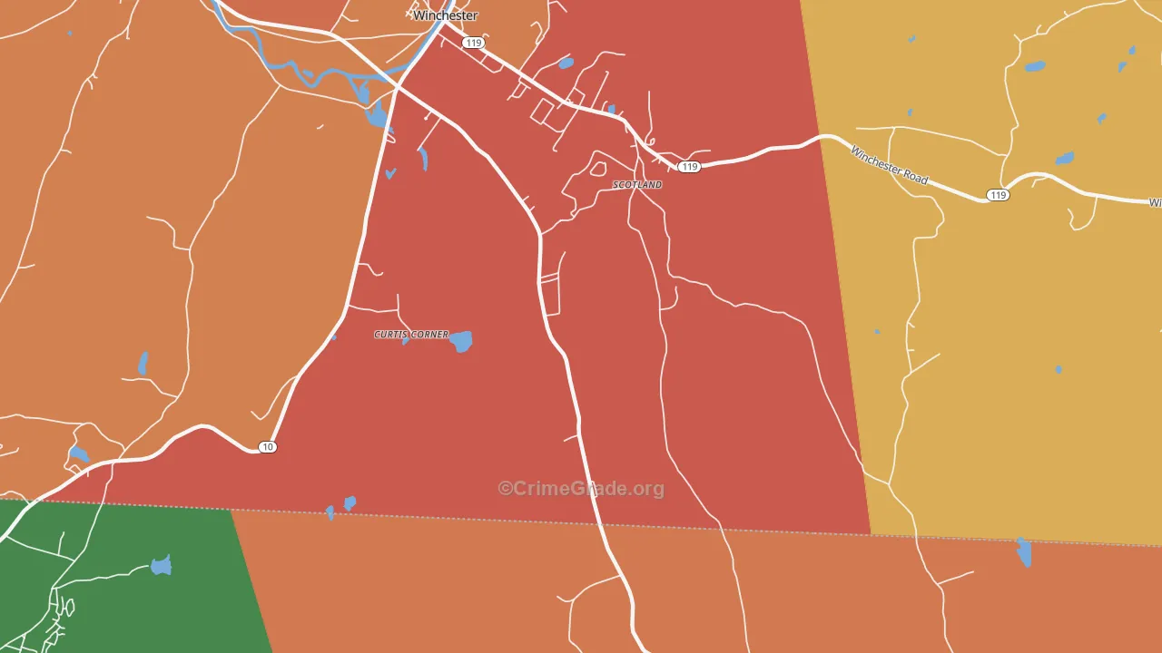 Scotland, NH Map of Assault Rates