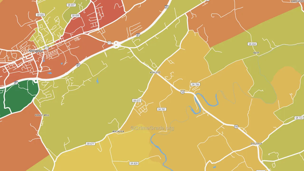 Scott Addition, VA Map of Assault Rates