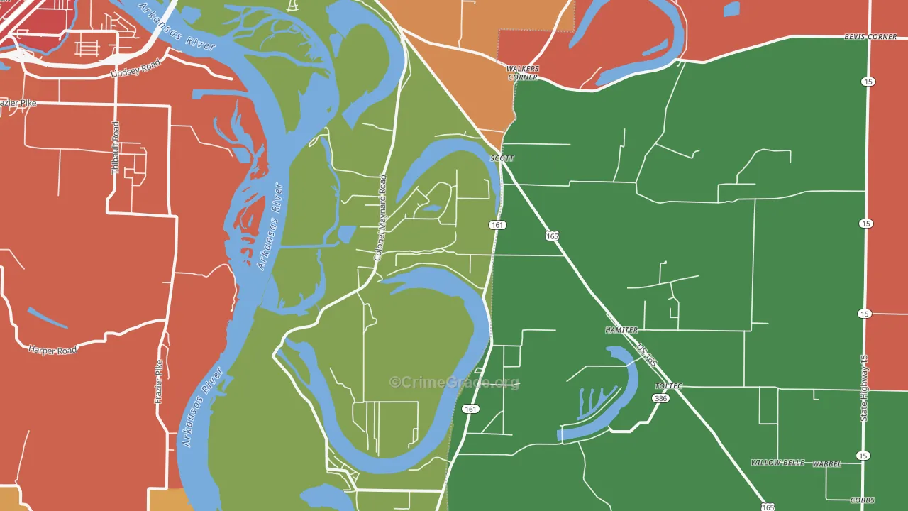 Scott, AR Map of Assault Rates