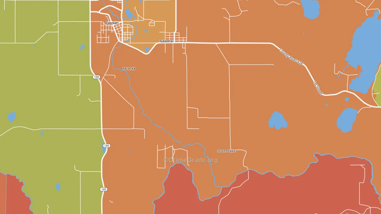 Scott Lake, MI Map of Assault Rates