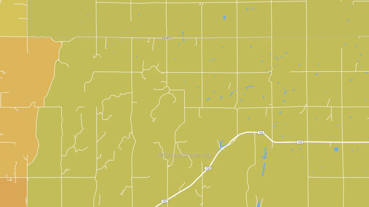 Scott, OK Map of Assault Rates