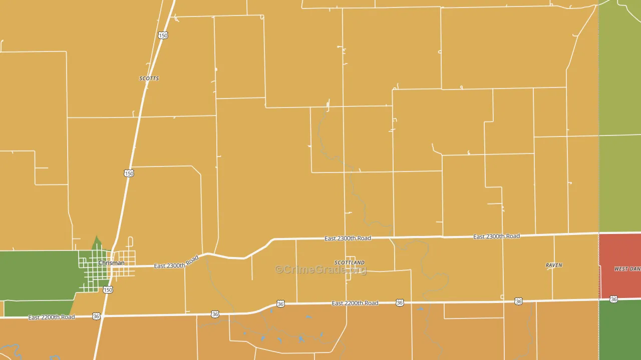 Scottland, IL Map of Assault Rates