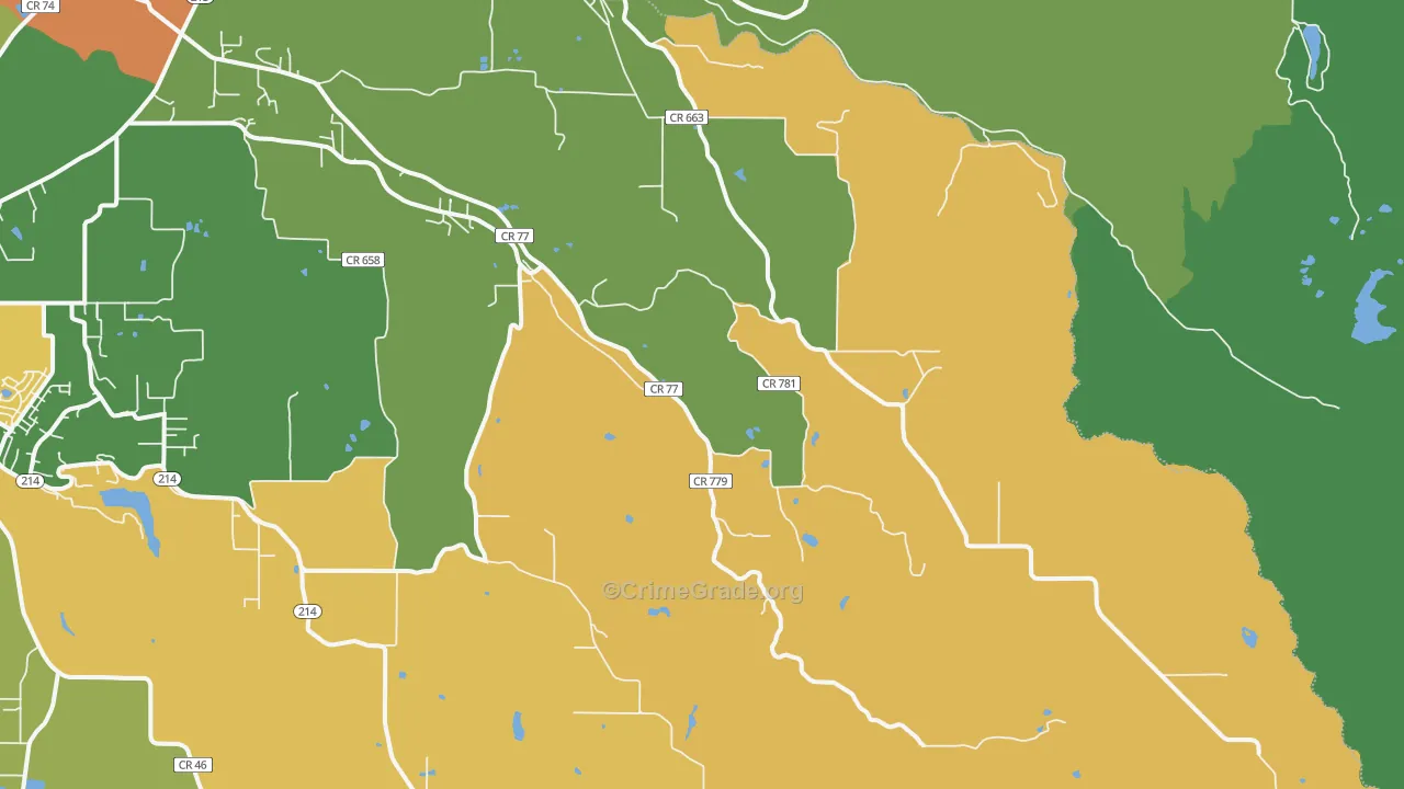 Scotts Mills, OR Map of Assault Rates