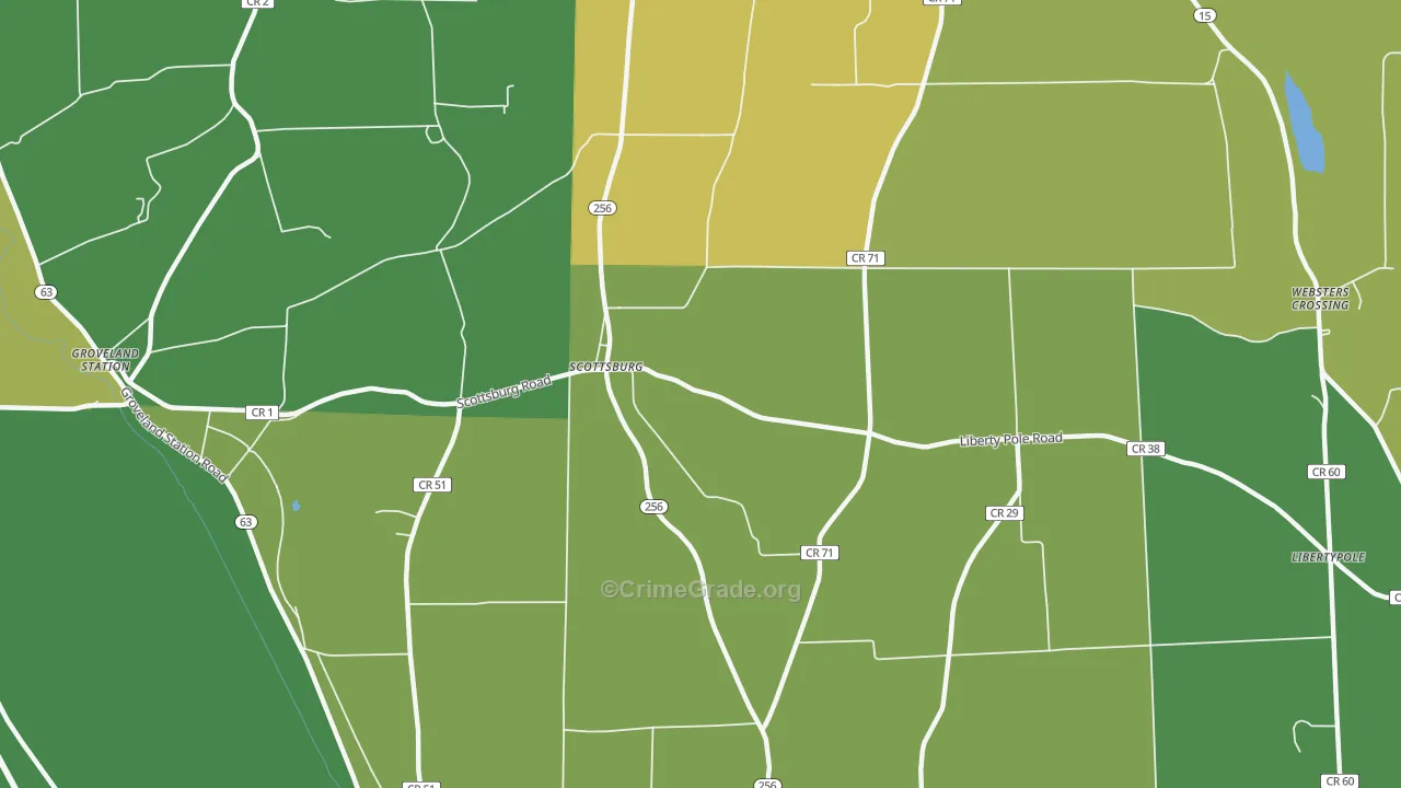 Scottsburg, NY Map of Assault Rates