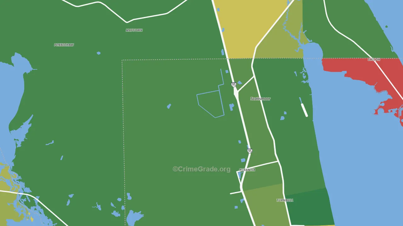 Scottsmoor, FL Map of Assault Rates