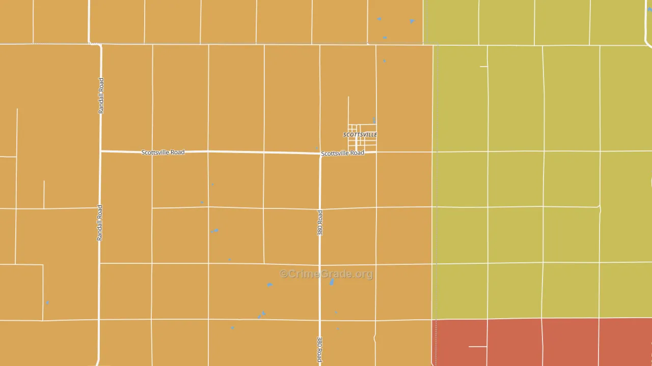 Scottsville, KS Map of Assault Rates