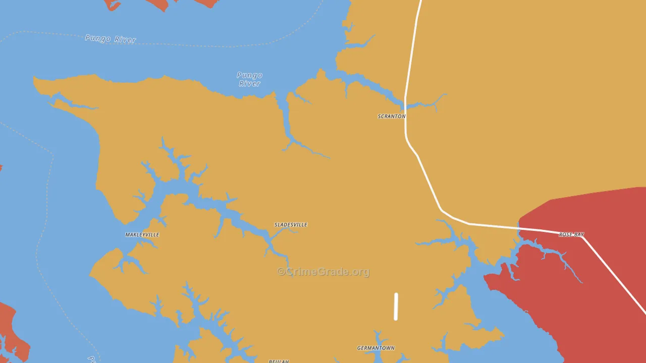 Scranton, NC Map of Assault Rates