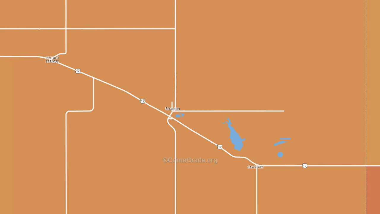 Scranton, ND Map of Assault Rates