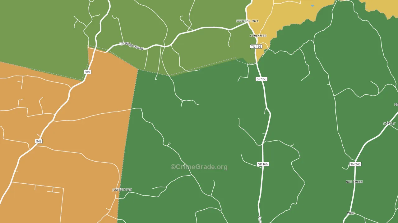 Screamer, TN Map of Assault Rates