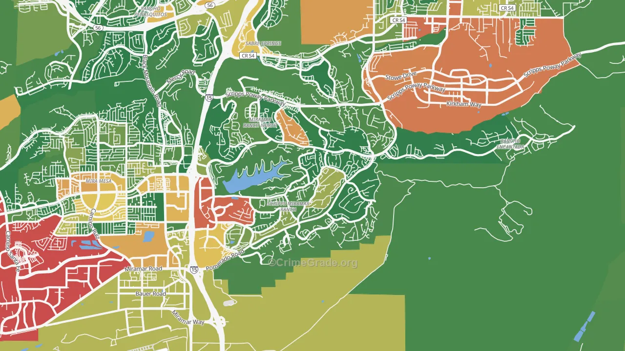 Scripps Ranch, San Diego, CA Map of Assault Rates