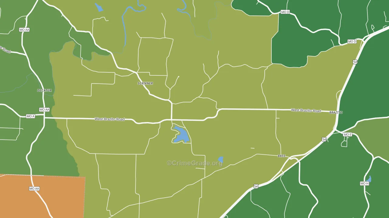 Scrivner, MO Map of Assault Rates