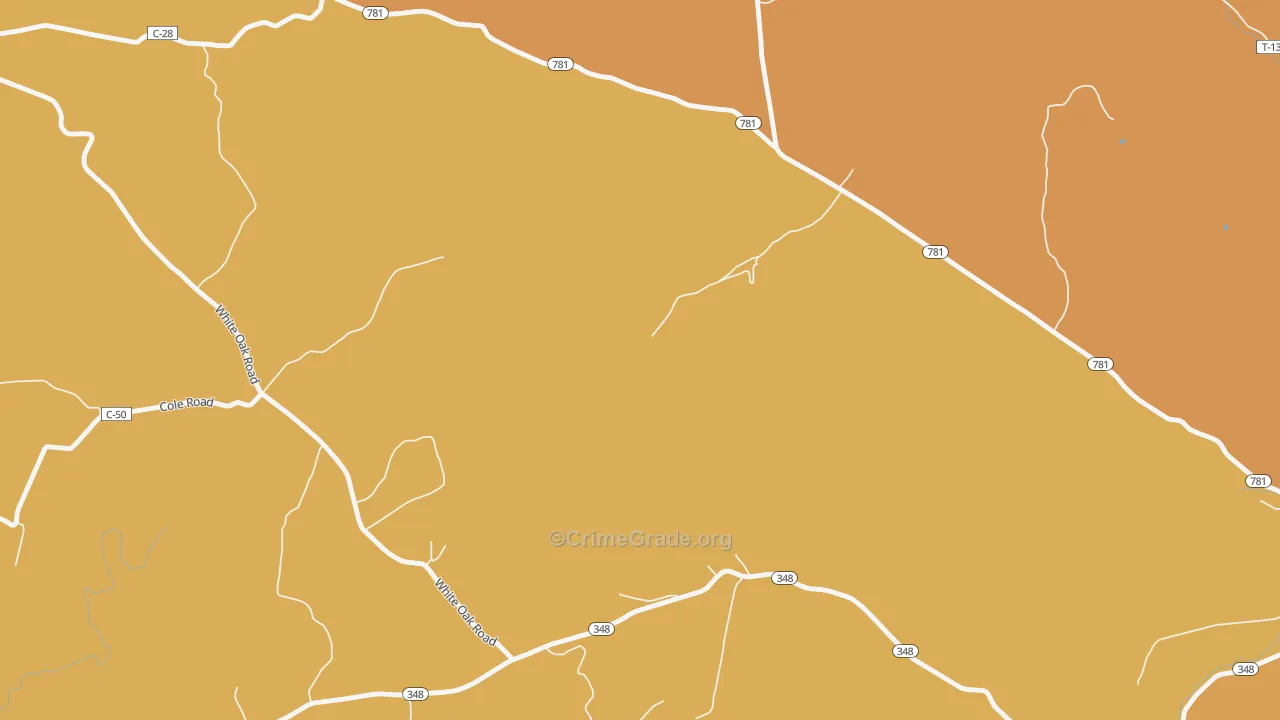 Scrub Ridge, OH Map of Assault Rates