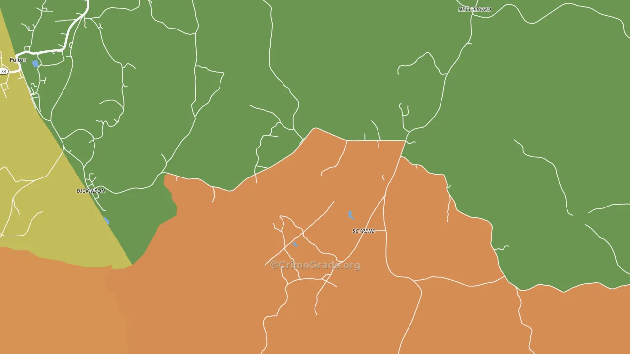 Scyrene, AL Map of Assault Rates
