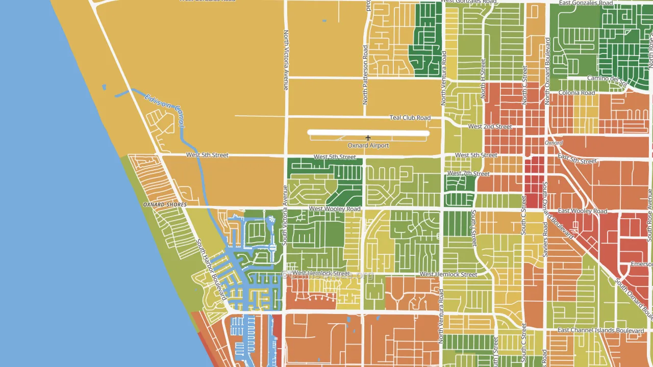 Sea View Estates, Oxnard, CA Map of Assault Rates