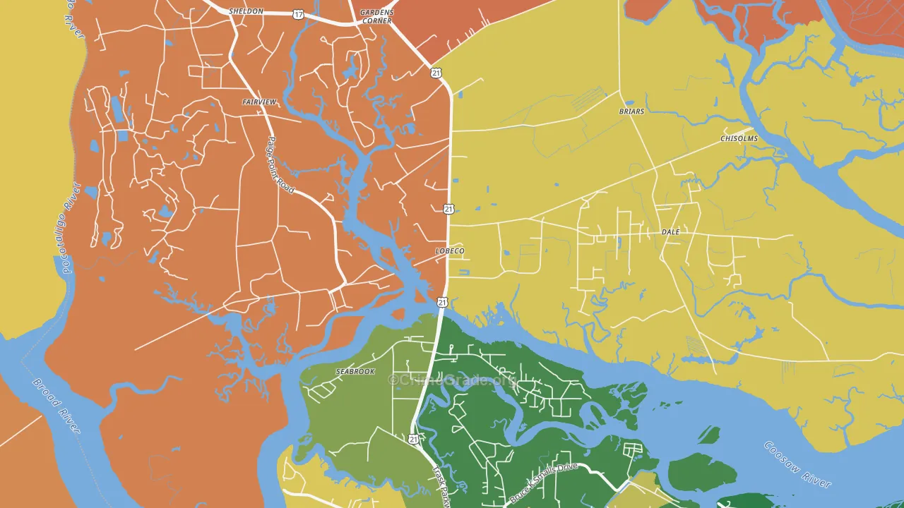 Seabrook, SC Map of Assault Rates