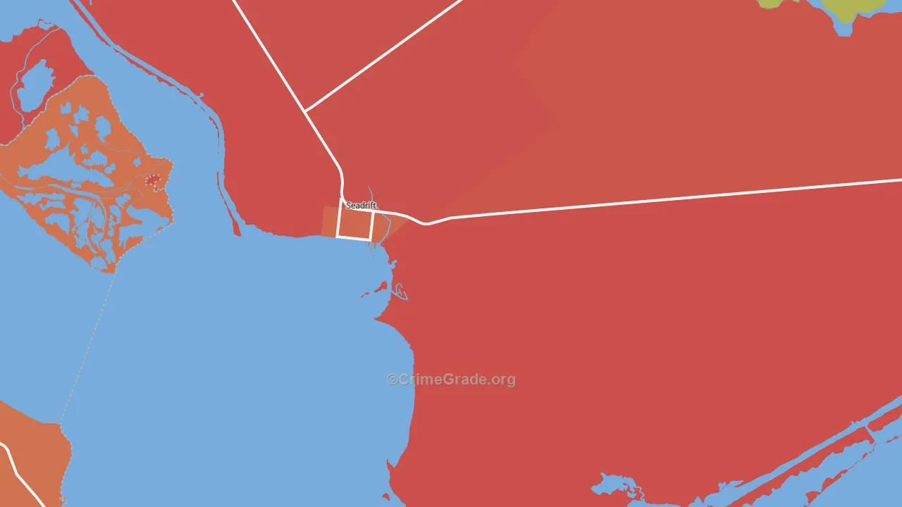 Seadrift, TX Map of Assault Rates