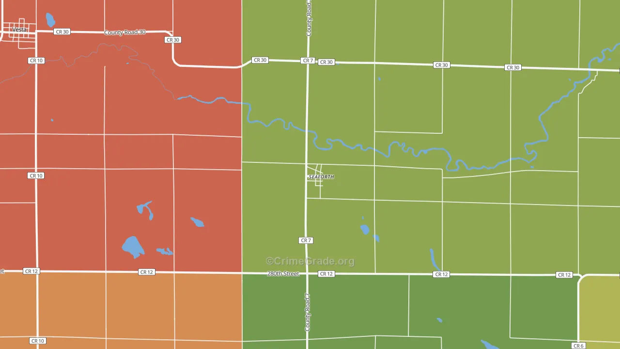 Seaforth, MN Map of Assault Rates