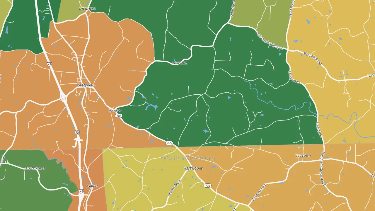 Seagrove, NC Map of Assault Rates
